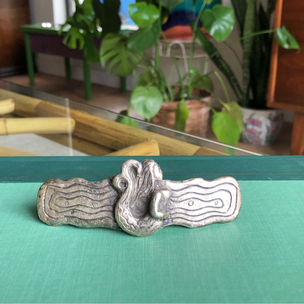 Vintage Silver mermaid barrette